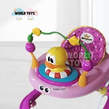 ANDADOR PARA BEBÉS  3 EN 1 «DUCKY LUCKY» CON TABLERO MUSICAL ROSA - 2