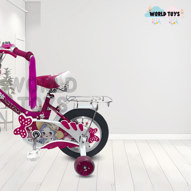 BICICLETA CAMPERA CON CANASTA ARO 12 «CANDY III» FUCSIA - 3