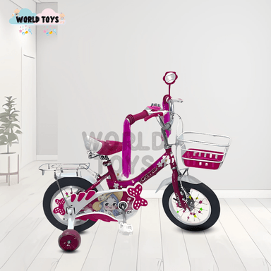 BICICLETA CAMPERA CON CANASTA ARO 12 «CANDY III» FUCSIA - 4