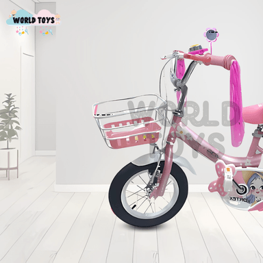 BICICLETA CAMPERA CON CANASTA ARO 12 «CANDY III» ROSADO - 2