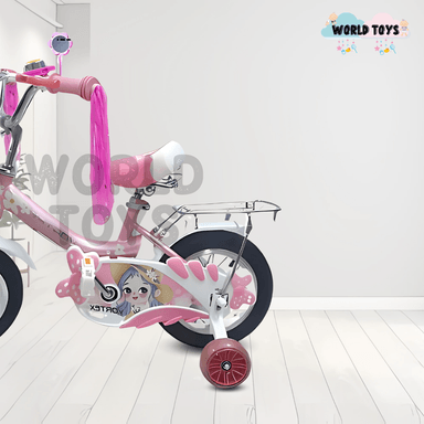 BICICLETA CAMPERA CON CANASTA ARO 12 «CANDY III» ROSADO - 3