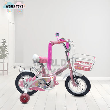 BICICLETA CAMPERA CON CANASTA ARO 12 «CANDY III» ROSADO - 4