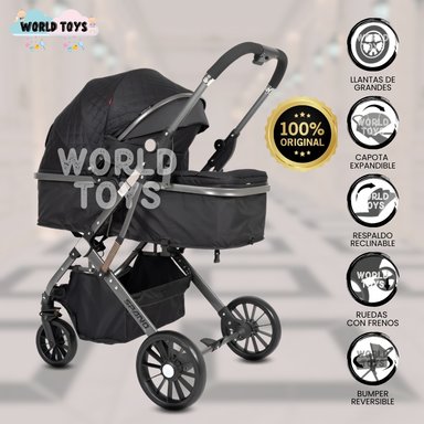 COCHE MOISÉS DE LUJO «STANLIE» EDICIÓN LIMITADA NEGRO