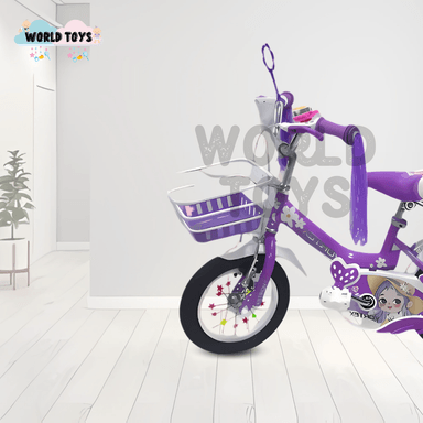 BICICLETA CAMPERA CON CANASTA ARO 12 «CANDY III» MORADO - 2