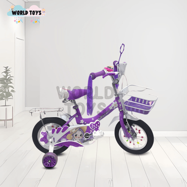 BICICLETA CAMPERA CON CANASTA ARO 12 «CANDY III» MORADO - 4