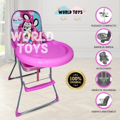 SILLA DE COMER GRADUABLE «MICKEY II» FUCSIA