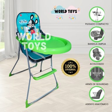 SILLA DE COMER GRADUABLE «MICKEY II» VERDE