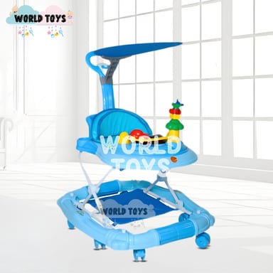 ANDADOR CON TABLERO MUSICAL «WALKIE» AZUL - 4