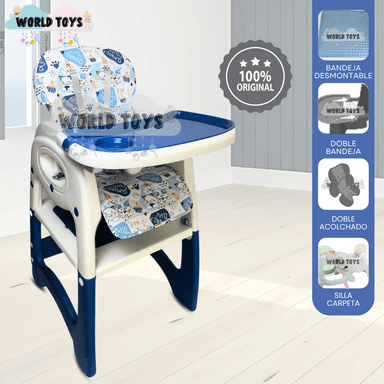 SILLA DE COMER ESCRITORIO 3 EN 1 «CHAIRMAN II» AZUL