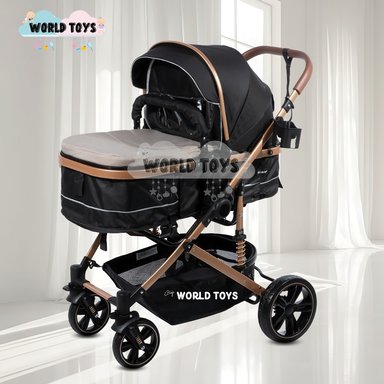COCHE CUNA MOISÉS DE LUJO «INFINITIVE GOLD» BEIGE - 3