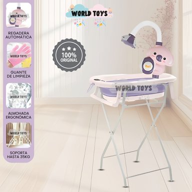 BAÑERA PLEGABLE CON RACK MULTIUSO «SPLASH PRO» PURPLE