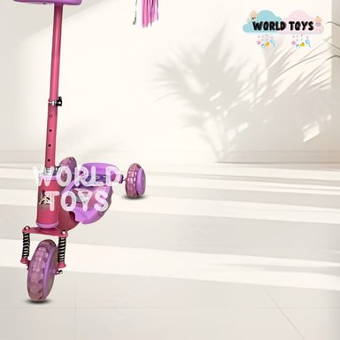 SCOOTER PARA NIÑOS «FUNNY RIDE»CON EQUIPO DE SEGURIDAD ROSA - 3