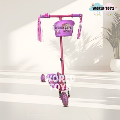 SCOOTER PARA NIÑOS «FUNNY RIDE»CON EQUIPO DE SEGURIDAD ROSA - 4
