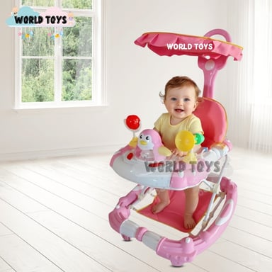 ANDADOR CON TABLERO MUSICAL «HAPPY PENGUIN» ROSA - 3