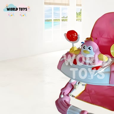 ANDADOR CON TABLERO MUSICAL «HAPPY PENGUIN» ROSA - 4
