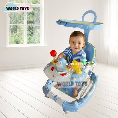 ANDADOR CON TABLERO MUSICAL «HAPPY PENGUIN» CELESTE - 3