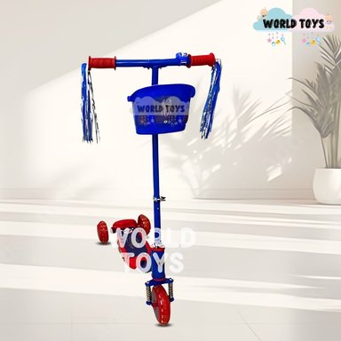 SCOOTER PARA NIÑOS «FUNNY RIDE»CON EQUIPO DE SEGURIDAD AZUL - 4