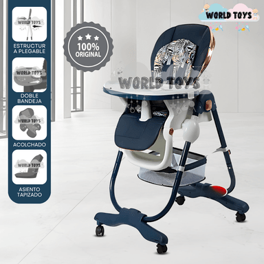 SILLA DE COMER PLEGABLE «GROOMI» EDICIÓN ESPECIAL AZUL