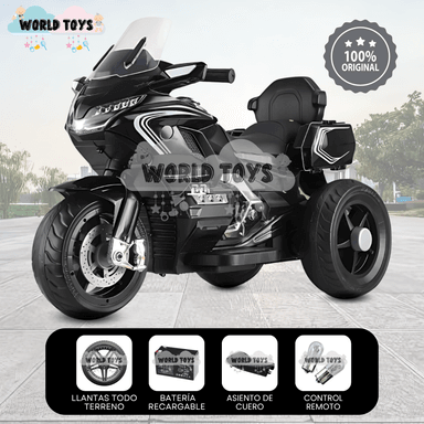 TRIMOTO A BATERÍA PARA NIÑOS «AVENIR» BLACK - 1