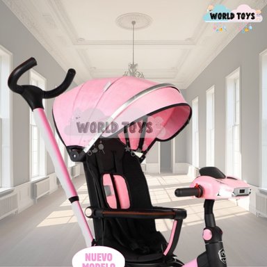 TRICICLO GUIADOR MUSICAL 3 EN1 «BUMER» ROSA - 2