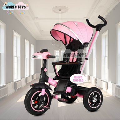 TRICICLO GUIADOR MUSICAL 3 EN1 «BUMER» ROSA - 4