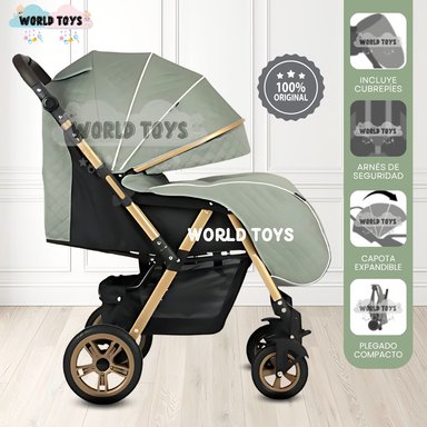 COCHE CUNA DE LUJO «VALEN» MANGO REVERSIBLE GREEN