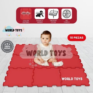 PISO DIDÁCTICO «PLAYGROUND PLUS» 1.5CM ROJO - 1