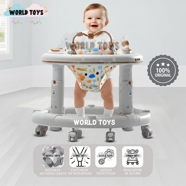 ANDADOR REGULABLE CON BANDEJA DIDÁCTICO «SPACE» GRAY