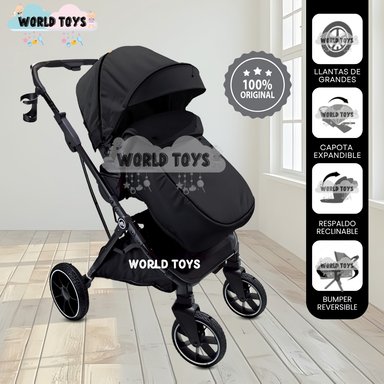 COCHE CUNA MOISÉS DE LUJO «OSLO» BLACK