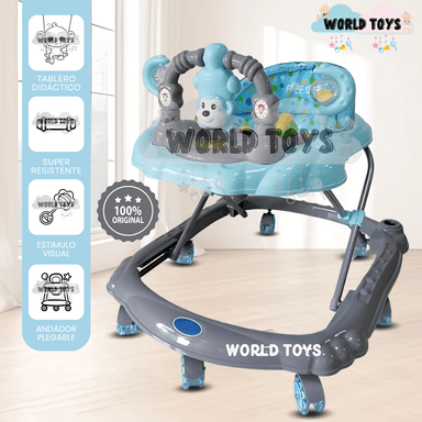 ANDADOR MUSICAL PLEGABLE «CUTE MONKEY» CON BLUETOOTH GRAY