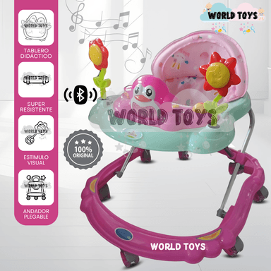 ANDADOR MUSICAL CON BLUETOOTH «HAPPY PENGUIN II» PINK