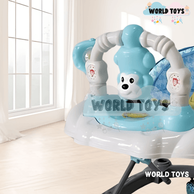 ANDADOR MUSICAL PLEGABLE «CUTE MONKEY» CON BLUETOOTH SKYBLUE - 2