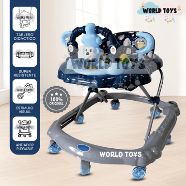 ANDADOR MUSICAL PLEGABLE «CUTE MONKEY» CON BLUETOOTH BLUE