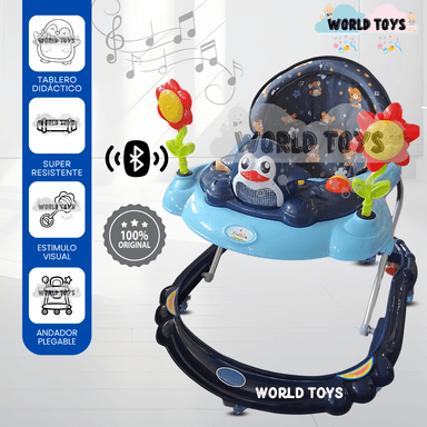 ANDADOR MUSICAL CON BLUETOOTH «HAPPY PENGUIN II» LIGHT BLUE