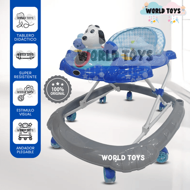 ANDADOR MUSICAL PLEGABLE «SNOOPY MUSIC» BLUETOOTH BLUE