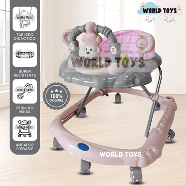 ANDADOR MUSICAL PLEGABLE «CUTE MONKEY» CON BLUETOOTH LIGHT BLUE