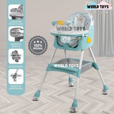 SILLA DE COMER DIDÁCTICA «LULU» TURQUESA