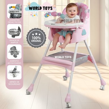 SILLA DE COMER DIDÁCTICA «LULU» ROSA