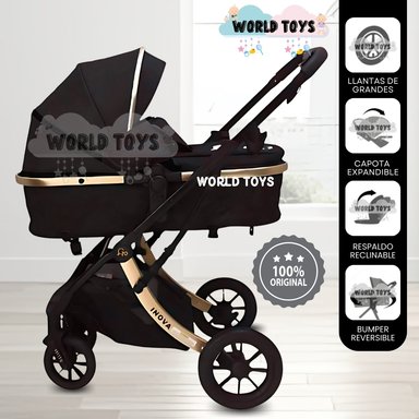 COCHE MOISÉS TRAVEL SYSTEM «INOVA PLUS» DE LUJO BLACK