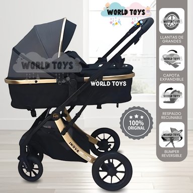 COCHE MOISÉS TRAVEL SYSTEM «INOVA PLUS» DE LUJO GRIS