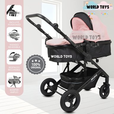 COCHE MOISÉS TRAVEL SYSTEM «ROMA NEW» DE LUJO PINK