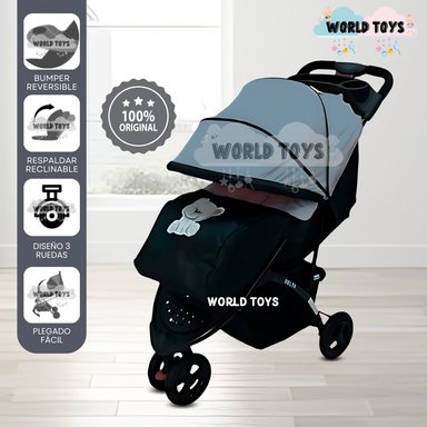 COCHE CUNA DEPORTIVO 3 RUEDAS «DELTA SPORT» GRAY