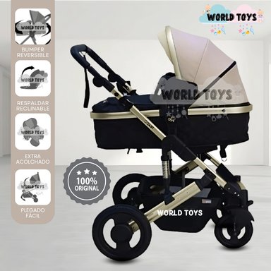 COCHE MOISÉS TRAVEL SYSTEM «PRADO GOLD» BEIGE