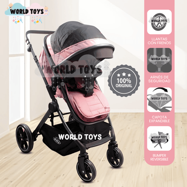 COCHE MOISÉS TRAVEL SYSTEM «NEW LONDRES» PINK