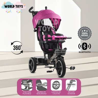 TRICICLO GUIADOR RECLINABLE «VENICE» EDICIÓN LIMITADA PINK - 1