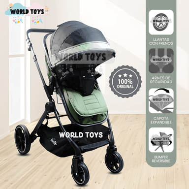 COCHE MOISÉS TRAVEL SYSTEM «NEW LONDRES» GREEN