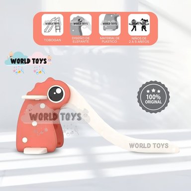 TOBOGÁN PARA NIÑOS «TYNO» CON ESCALERAS TEXTURIZADAS MELÓN - 1