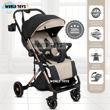 COCHE MALETA DE LUJO «CORAL» MANGO REVERSIBLE BEIGE