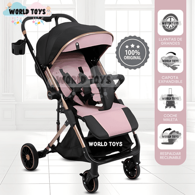 COCHE MALETA DE LUJO «CORAL» MANGO REVERSIBLE PINK