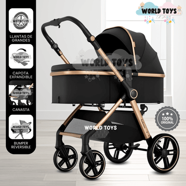 COCHE MOISÉS TRAVEL SYSTEM «KYLIE» DE LUJO BLACK